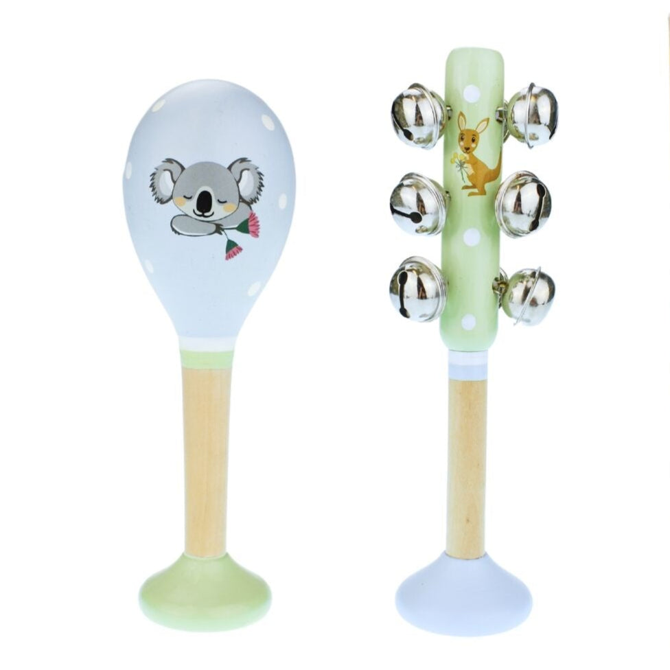 Koala Dream - Bush buddies - Maraca and Bell Stick Set