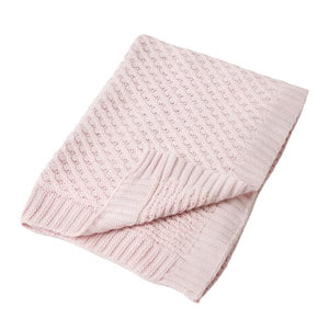 Nordic Kids - Basket Weave Blanket Baby Pink