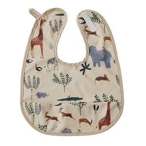 Jiggle and Giggle - Waterproof Bib - Safari Traditonal