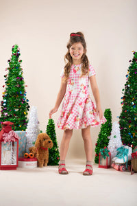 ROCK YOUR BABY - SANTA GINGHAM WAISTED DRESS