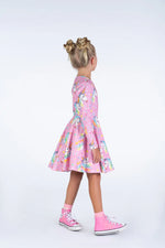 Load image into Gallery viewer, Rock Your Baby - Dotty Unicorn Waisted Dress
