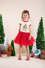 Load image into Gallery viewer, ROCK YOUR BABY - RED CELEBRATION TULLE SKIRT
