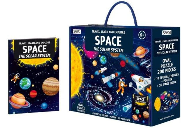 Sassi - Explore Puzzle & Book Set Space 205 pcs