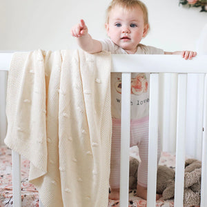 Di Lusso Living - Marshmallow Baby Blanket Ivory