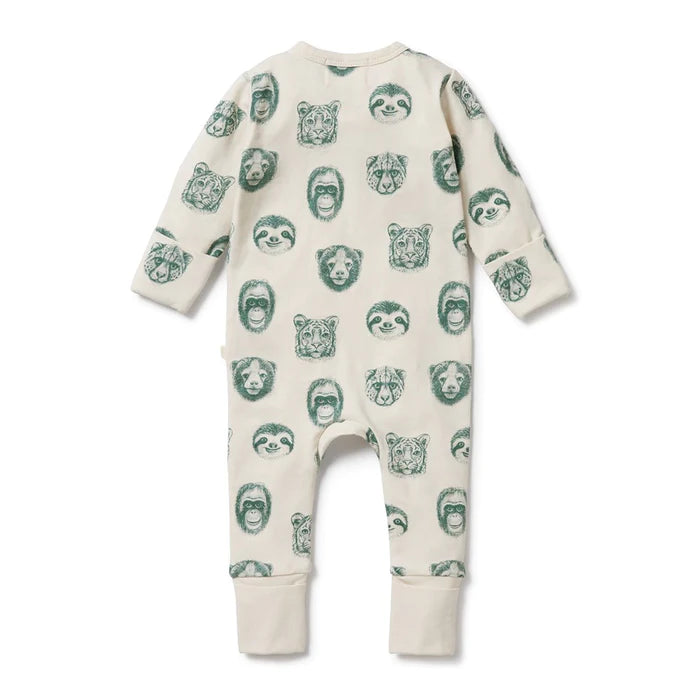 Wilson & Frenchy - Organic Zipsuit With Feet - Hello Jungle