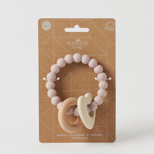 Nordic Kids - MIKA SILICONE & WOOD TEETHERS -  ASSORTED