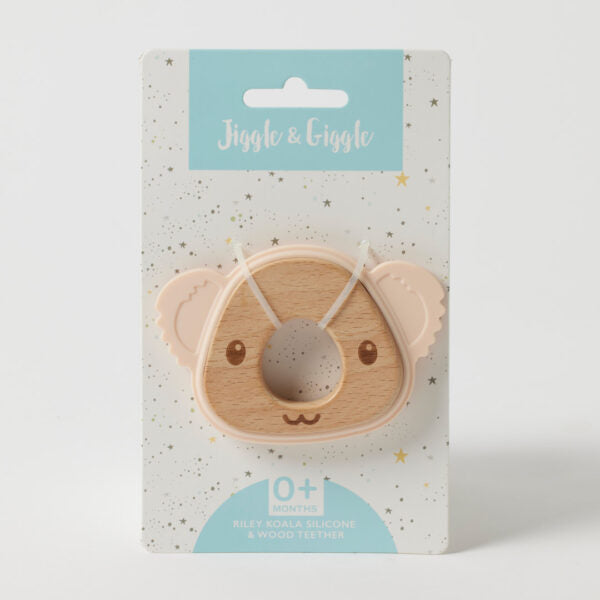 Jiggle & Giggle - Riley Koala Silicone Teether – Peach