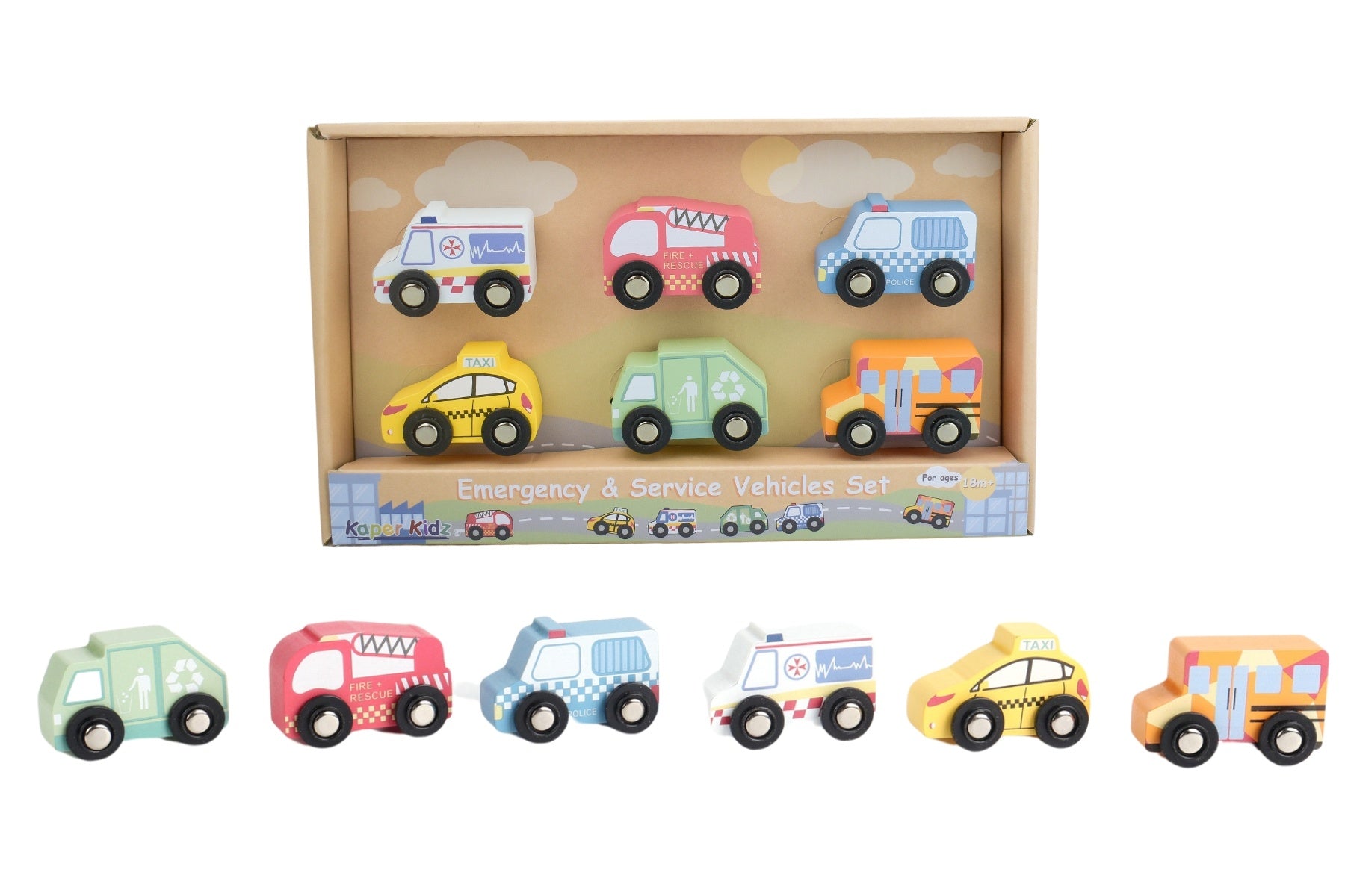 Kaper Kidz - Emergency & Service Vehicles Set