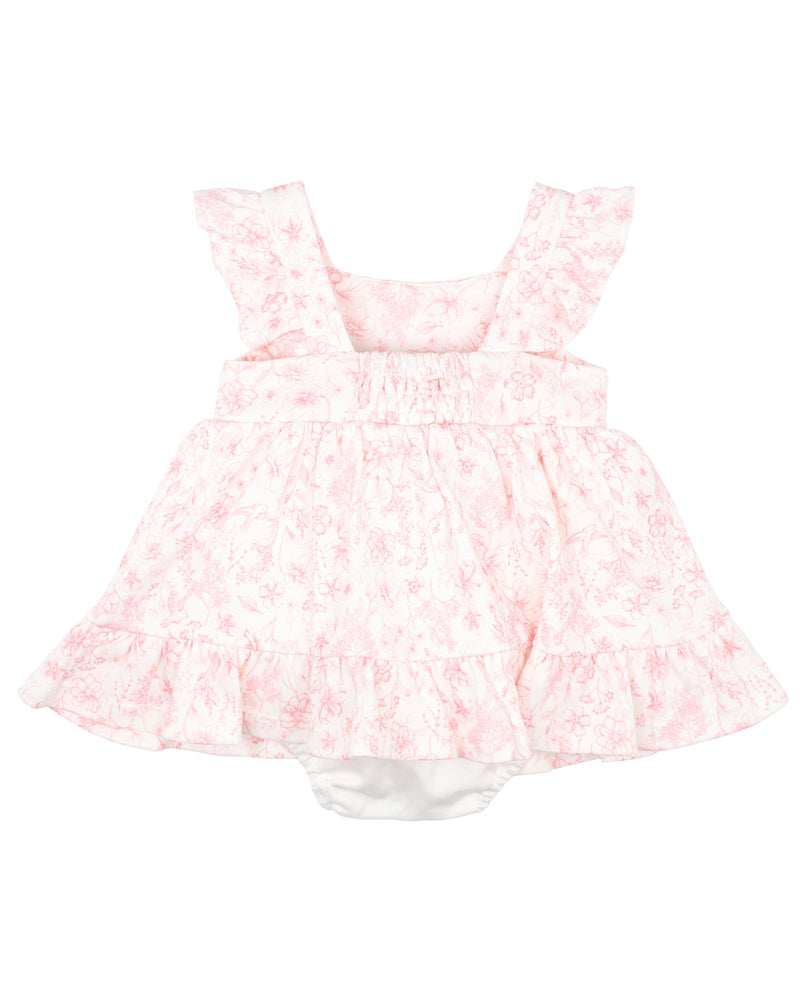 BEBE - EVIE TOILE PRINT OVERLAY DRESS