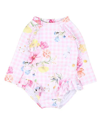 Minihaha - Connie Print LS Swimsuit Baby