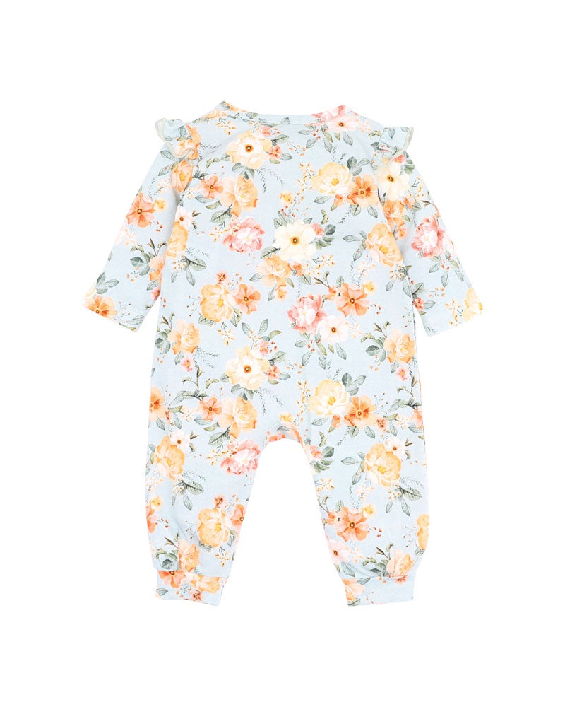 Bebe - Lyla Print LS Zip Romper