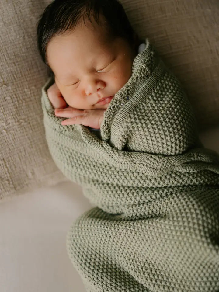 Angus The Label - Knit Baby Blanket Forest