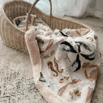 Load image into Gallery viewer, Pop Ya Tot - Barrier Reef Fur Lined Cot Blanket
