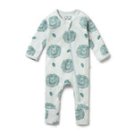 Load image into Gallery viewer, Wilson &amp; Frenchy - Little Lion Pointelle Zipsuit with Feet
