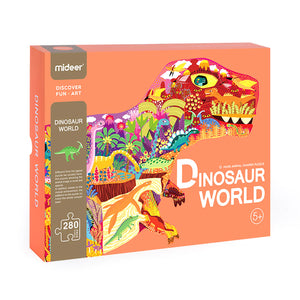 Mideer - Shaped Puzzle  Dinosaur World