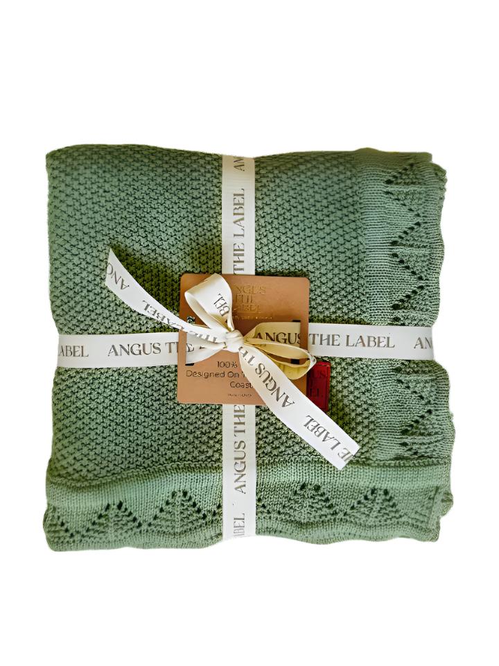 Angus The Label - Knit Baby Blanket Forest