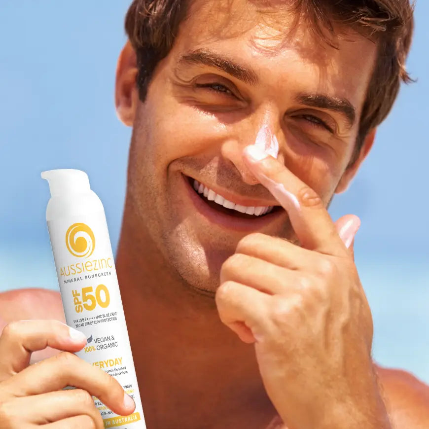 AussieZinc Mineral Sunscreen - Everyday SPF50+ Organic Mineral Zinc Sunscreen