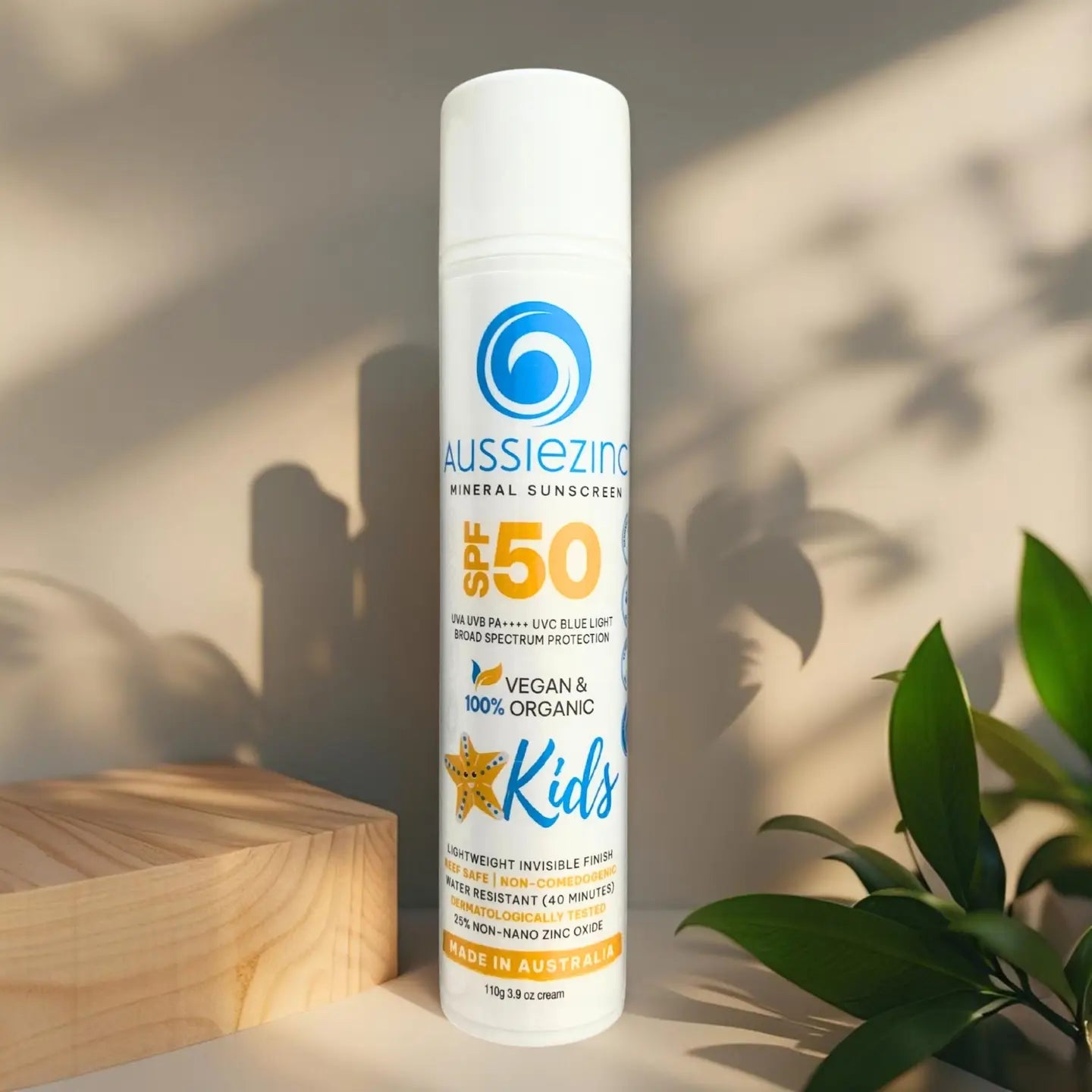 AussieZinc Mineral Sunscreen - Kids SPF50+ Organic Mineral Zinc Sunscreen