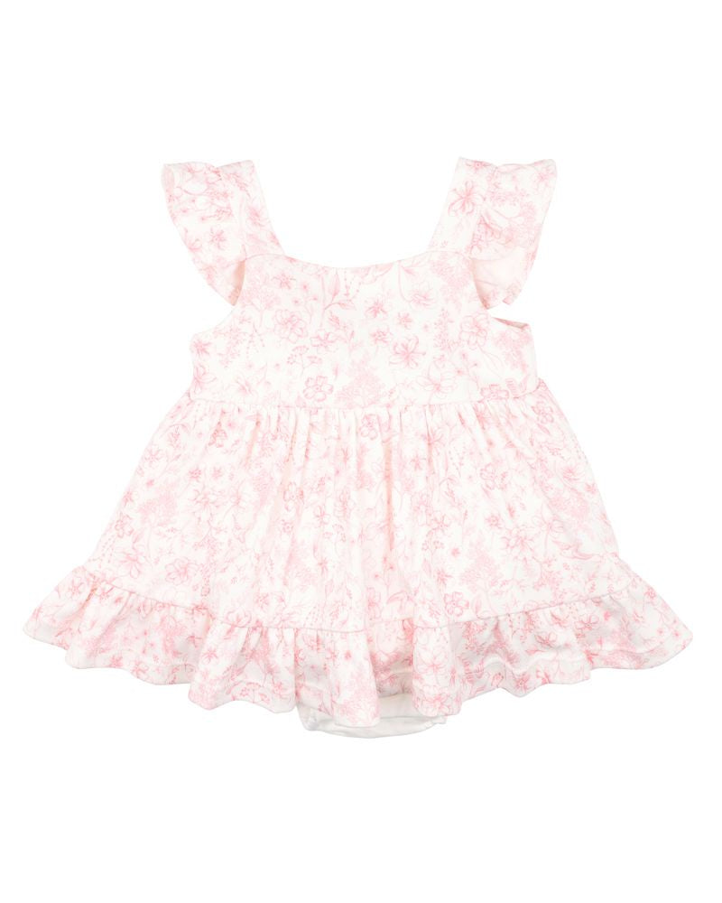 BEBE - EVIE TOILE PRINT OVERLAY DRESS