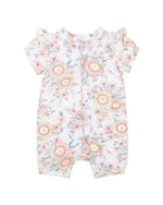 Load image into Gallery viewer, Bebe - Abby Print SS Zip Romper
