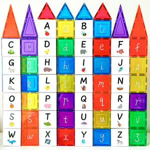 Learn & Grow - Magnetic Tile Topper - Alphabet Upper Case Pack (40 Piece)
