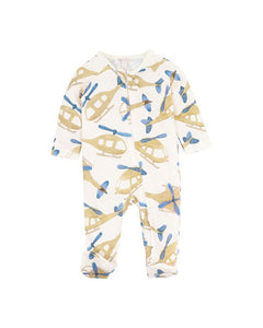 Bebe - High Flyer Print LS Zip Onesie