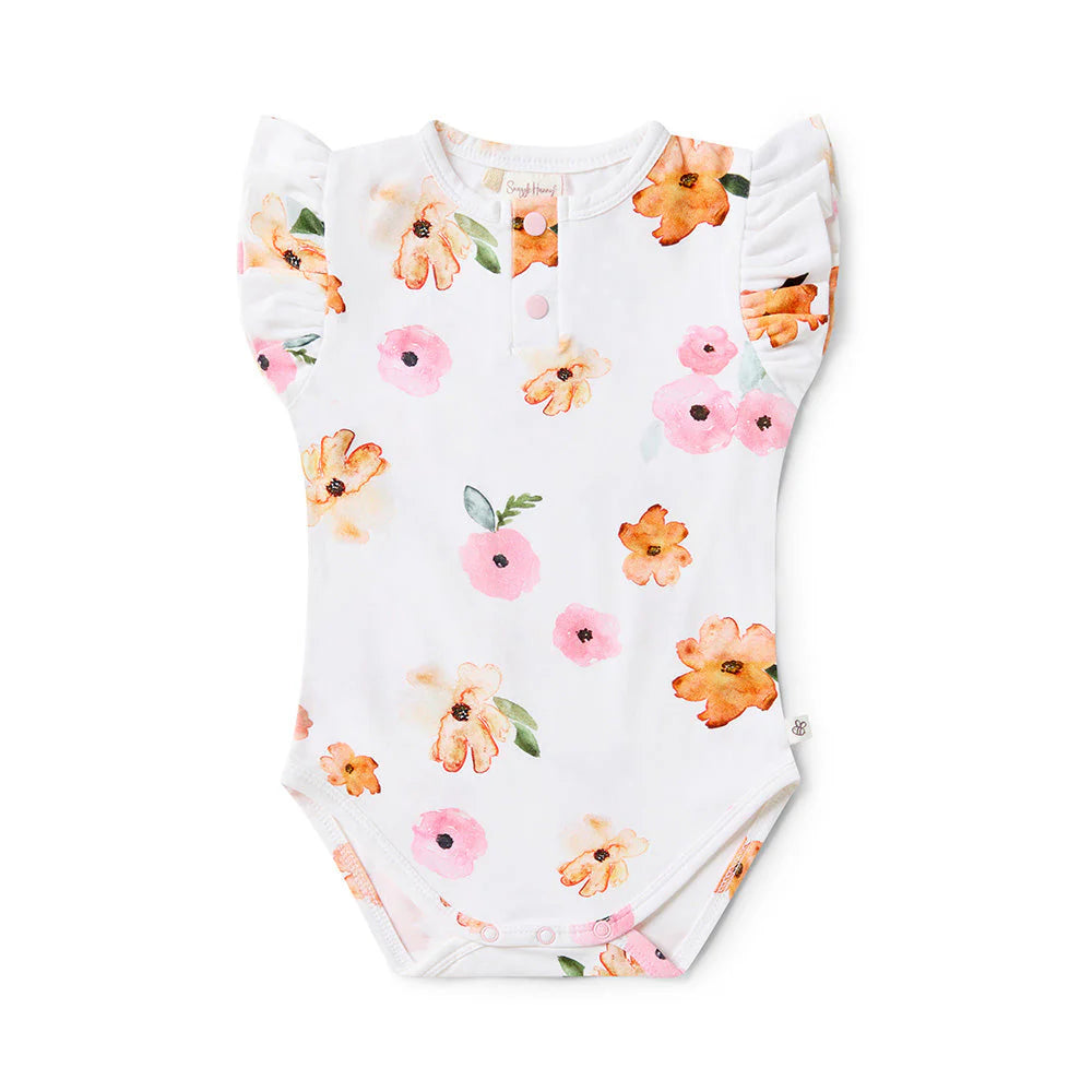 Snuggle Hunny - Poppy Short Sleeve Organic Bodysuit