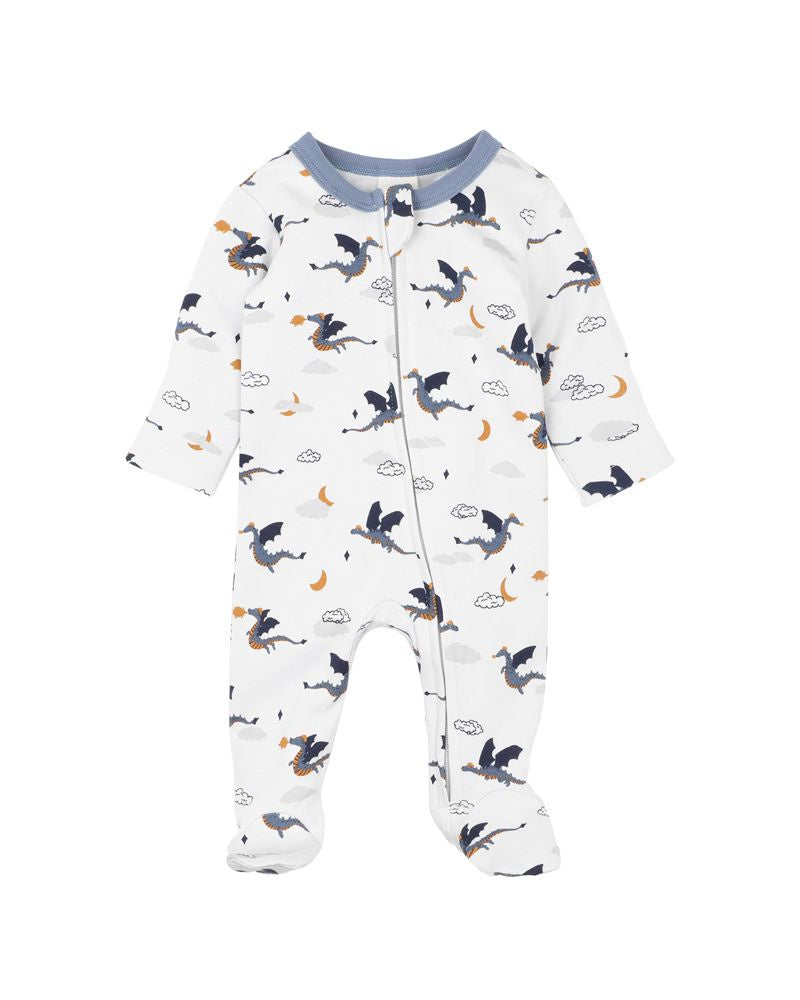 BEBE - NINO PRINT LS ZIP ONESIE