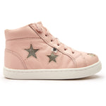 Load image into Gallery viewer, Old Soles - Starey High Top - Powder Pink/ Gold
