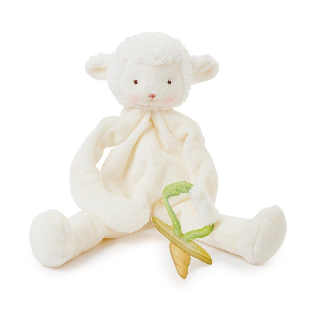 Lamby Comforter and Pacifier Holder. Baby gifts. Shop now online or in store at Sticky Fingers Children's Boutique, Niddrie, Melbourne.