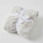 Load image into Gallery viewer, Faux Fur Grey Blanket for baby. Shop all Pilbeam now at Sticky Fingers Children&#39;s boutique, Niddrie, Melbourne
