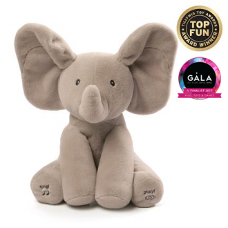 Animated Peek A Boo Elephant , Jasnor Gund, Baby Gift, Baby Plush Toy, Sticky Fingers Children's Boutique