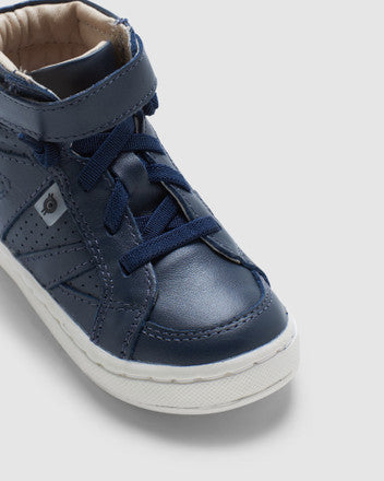 Old Soles - Starter High Top Shoe - Navy (White Sole)