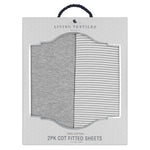 Load image into Gallery viewer, Living Textiles - Cot Fitted Sheet 2pk Jersey - Grey
