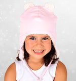 Load image into Gallery viewer, Bedhead - Teddy Fleecy Beanie Baby Pink Children&#39;s Winter Hat
