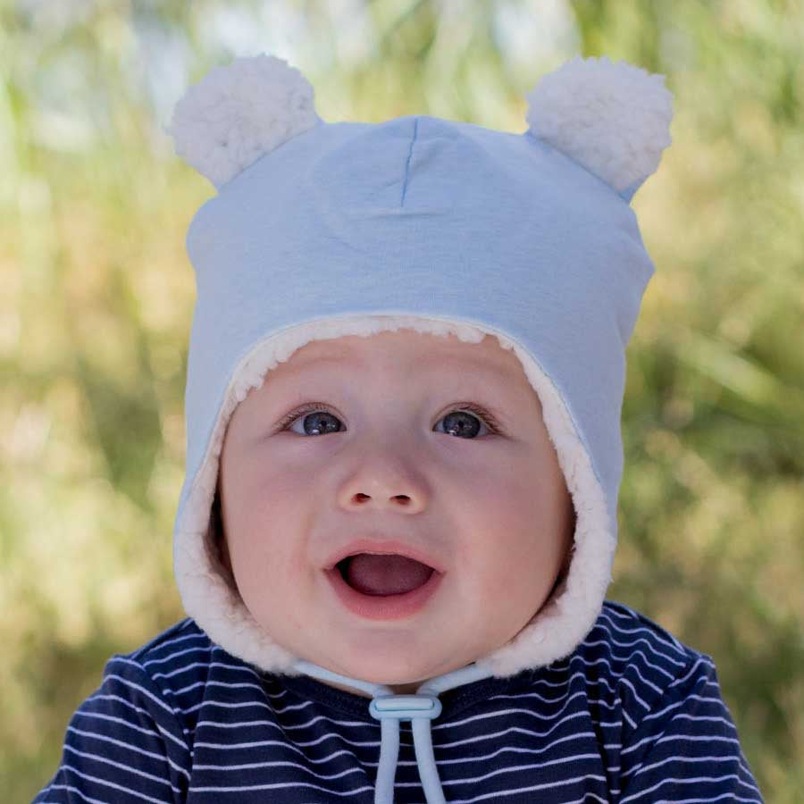 Bedhead - Teddy Fleecy Beanie Baby Blue Children's Winter Hat