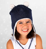 Load image into Gallery viewer, Bedhead - Teddy Fleecy Beanie Denim Winter Children&#39;s Hat

