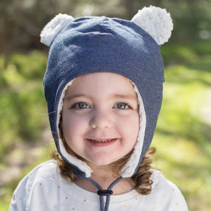 Bedhead - Teddy Fleecy Beanie Denim Winter Children's Hat