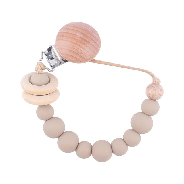 Dummy/Teether Silicone Chain - Oatmeal