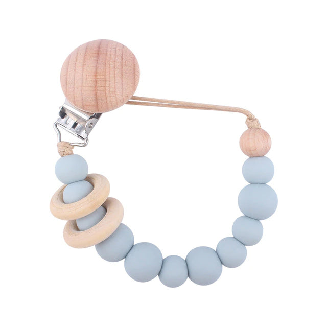 Dummy/Teether Silicone Chain - Pale Grey Blue