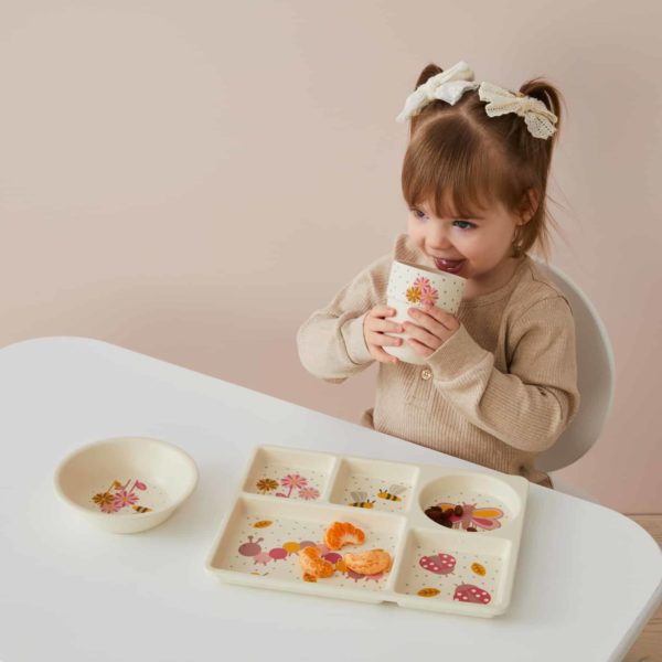 Jiggle & Giggle - Dinner Set - LITTLE CRITTERS PINK BAMBOO 3PC