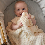 Load image into Gallery viewer, Jiggle &amp; Giggle - Basket Weave Knit Blanket Cream

