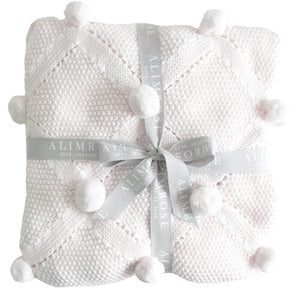 Alimrose - Baby Blanket Pom Pom All Ivory