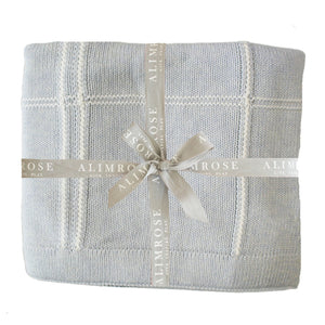 Alimrose - Baby Blanket Grid Powder Blue