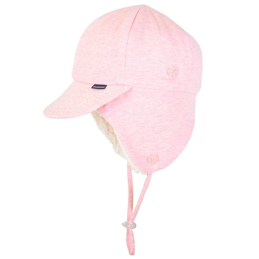 Bedhead - Fleecy Legionnaire with Strap Pink Winter Beanie