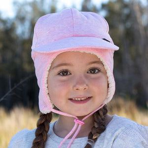 Bedhead - Fleecy Legionnaire with Strap Pink Winter Hat