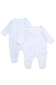 Marquise - Blue 2 pack Studsuits - Dots and Stripes