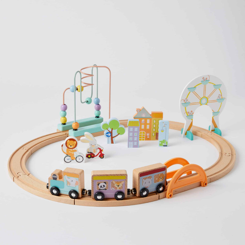 Studio Circus - Carnival Train Set Wooden Toy, Educational Toy