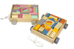 Load image into Gallery viewer, Kaper Kidz  - Wooden Blocks &amp; Pull Along Cart
