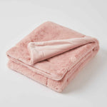 Load image into Gallery viewer, Faux Fur Pink Blanket for baby. Shop all Pilbeam now at Sticky Fingers Children&#39;s boutique, Niddrie, Melbourne
